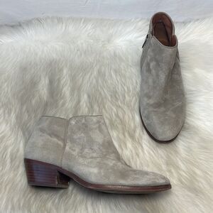 Sam Edelman Petty Tan Suede Booties Sz 7